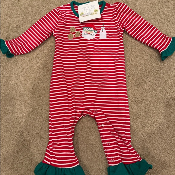 NWT Trotter Street Kids Girls Christmas Romper - Picture 1 of 1